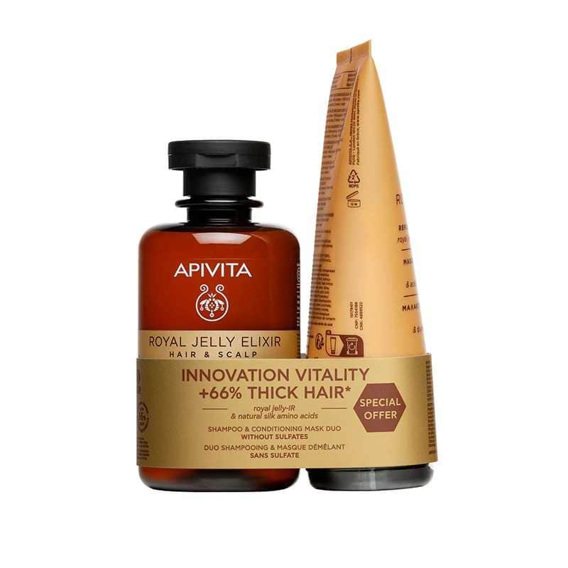 Apivita Pack Royal Jelly Elixir Champú 250ml + Acondicionador 150ml