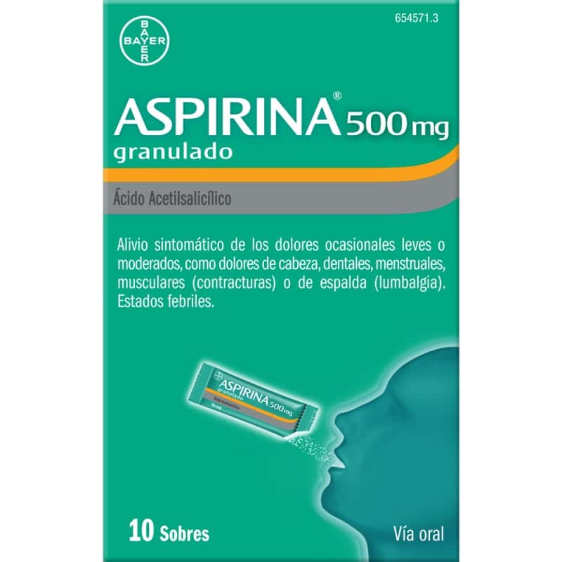 Bayer Aspirina 500mg 10 sobres granulado oral